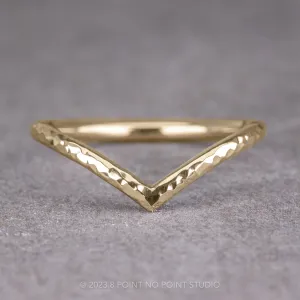 Hammered Vivian Wedding Band, 14k Yellow Gold