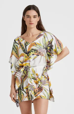 Hana Beach Cover Up | White Tropical Flower