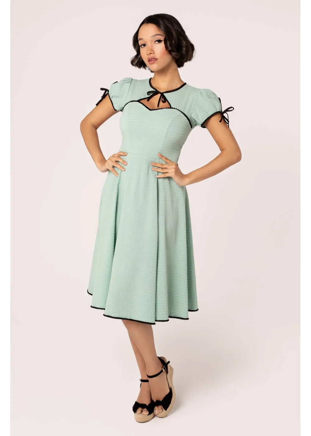 Hell Bunny Casey 40's Swing Dress Mint