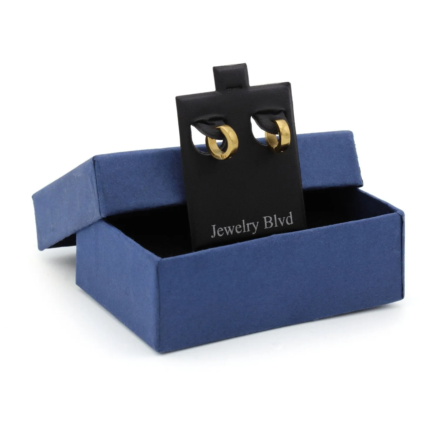 Huggie Hoop Earrings Stainless Steel Plain & Rounded Design