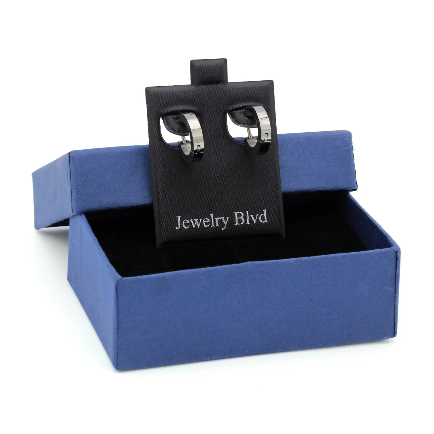 Huggie Hoop Earrings Stainless Steel Plain & Rounded Design