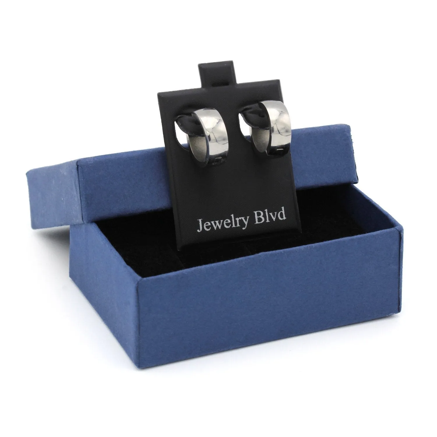 Huggie Hoop Earrings Stainless Steel Plain & Rounded Design