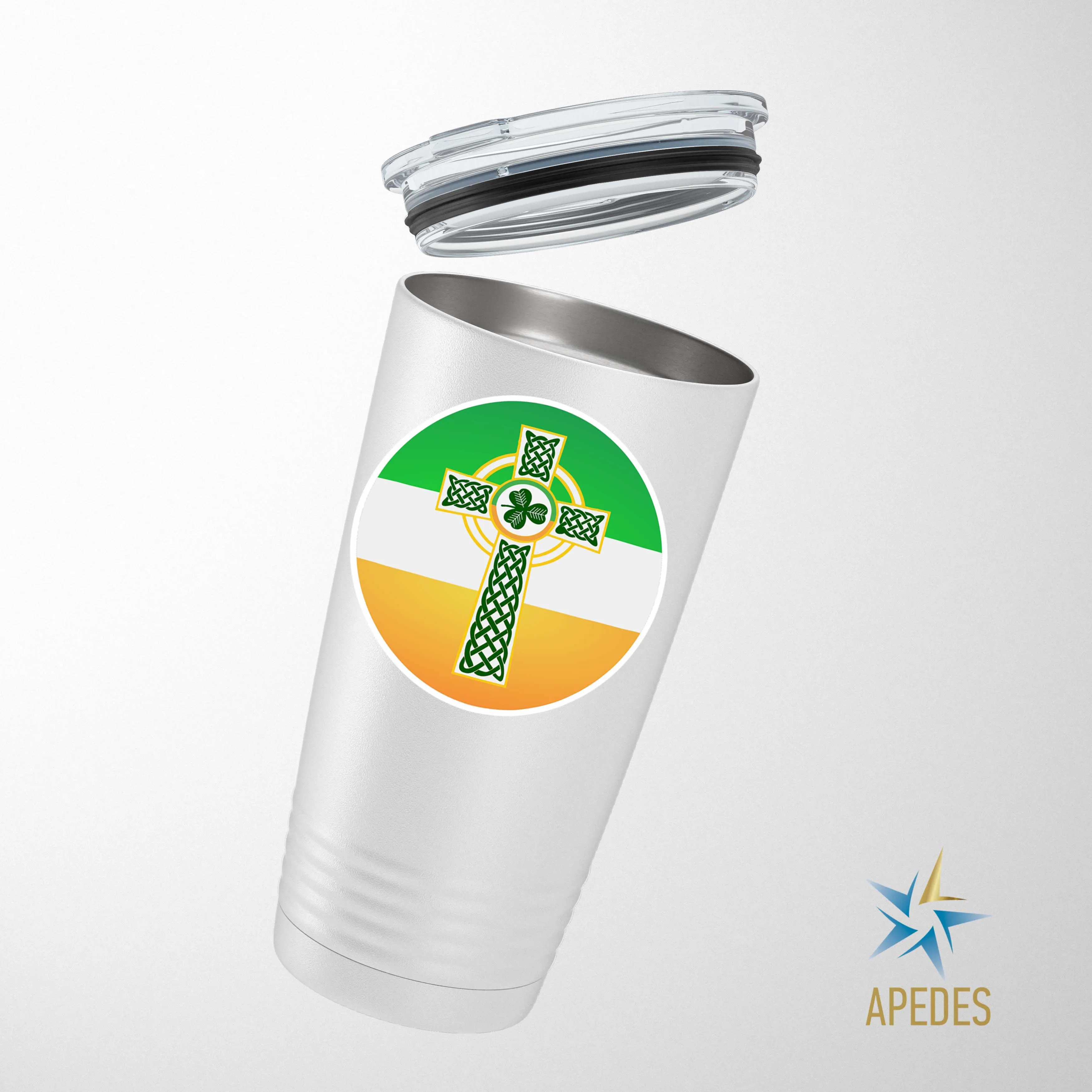 Irish Celtic Crest Ireland Flag Stainless Steel Tumbler 20 OZ