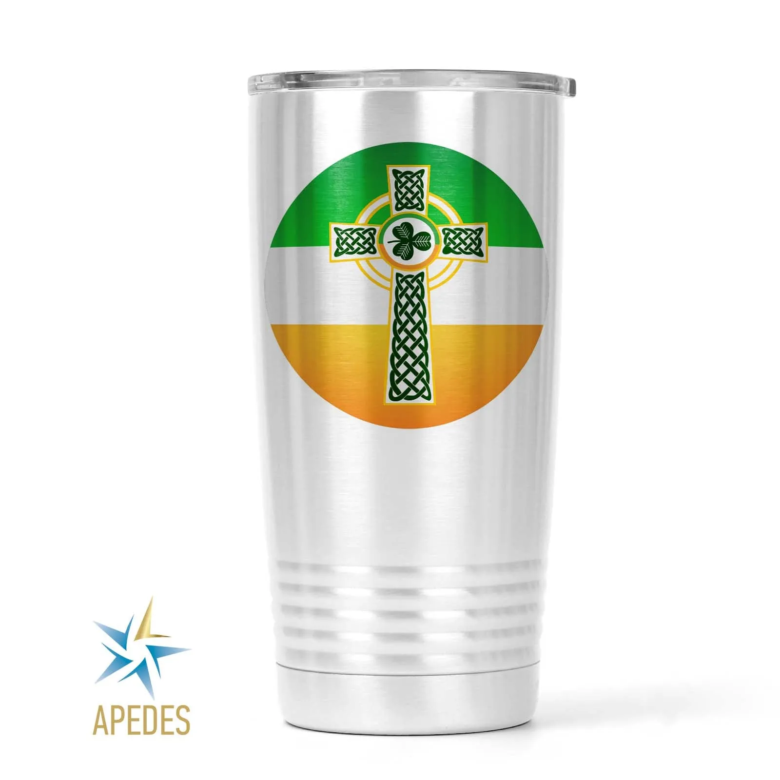 Irish Celtic Crest Ireland Flag Stainless Steel Tumbler 20 OZ