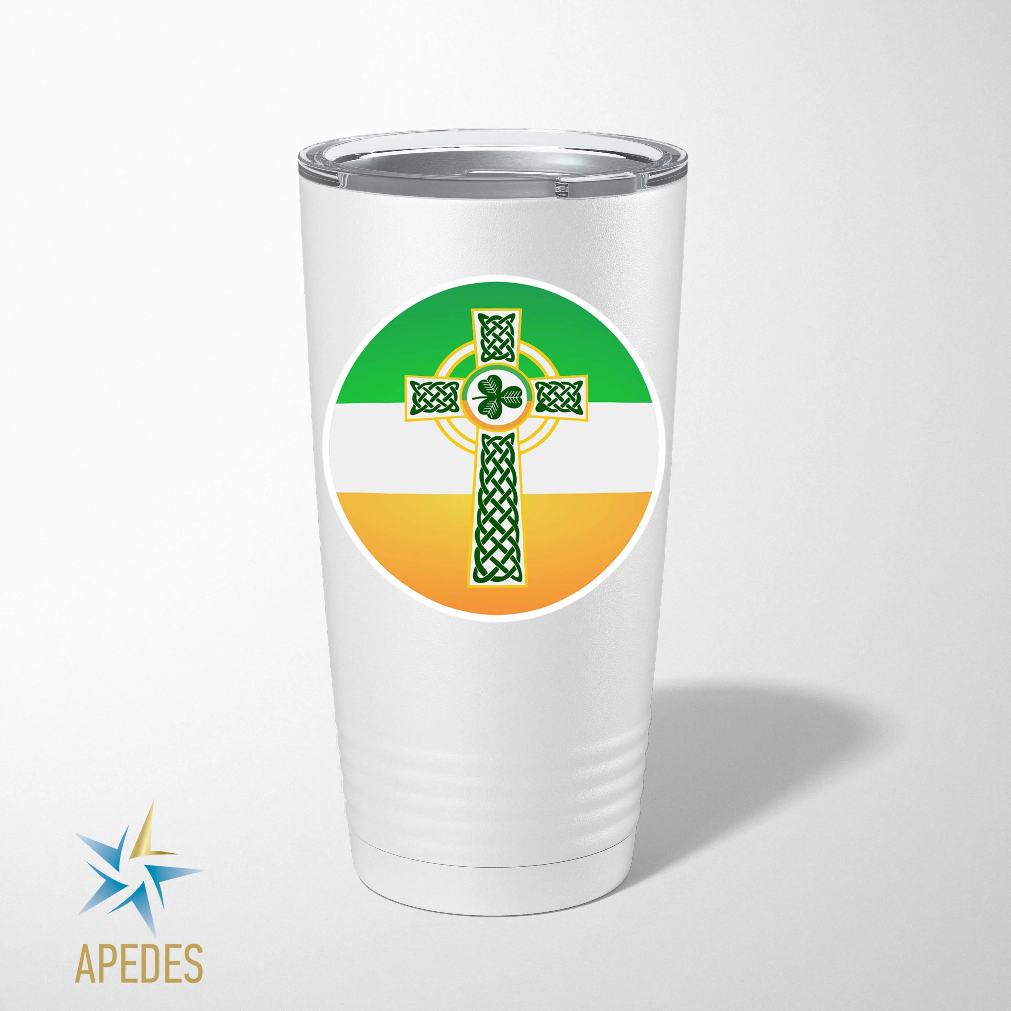 Irish Celtic Crest Ireland Flag Stainless Steel Tumbler 20 OZ