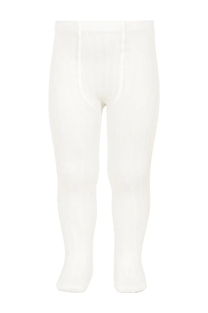 Ivory Ribbed Tights