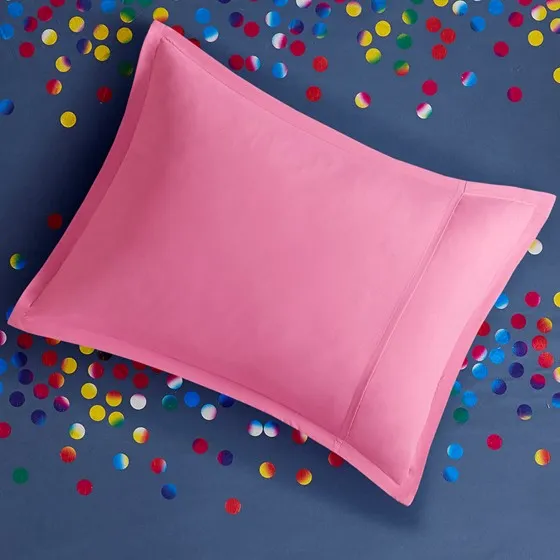 Janie Rainbow Iridescent Metallic Dot Comforter Set (Navy)