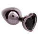 Jewel Large Black Diamond Heart Plug