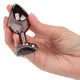 Jewel Large Black Diamond Heart Plug