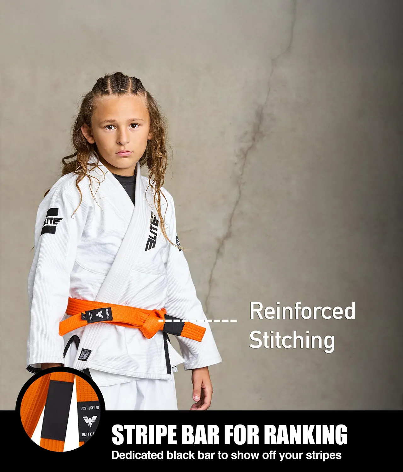 Kids' Brazilian Jiu Jitsu BJJ Orange Belt