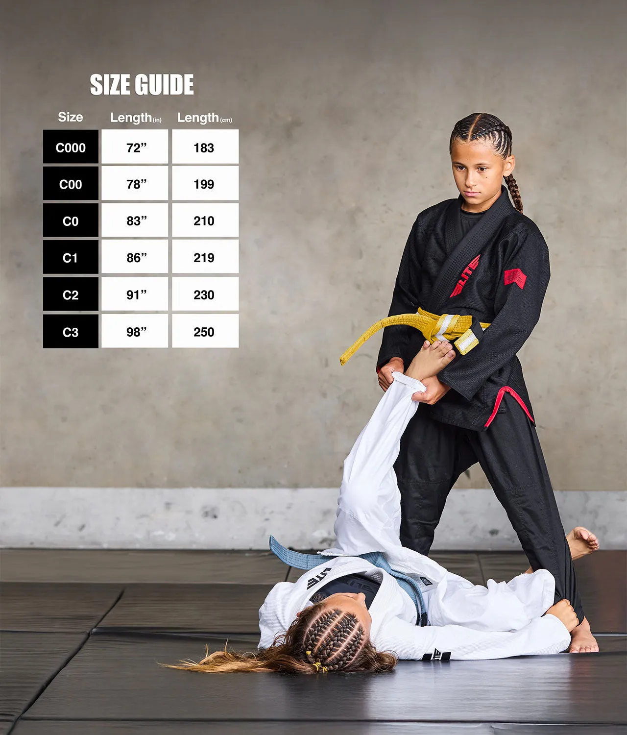 Kids' Brazilian Jiu Jitsu BJJ Yellow/White Belt