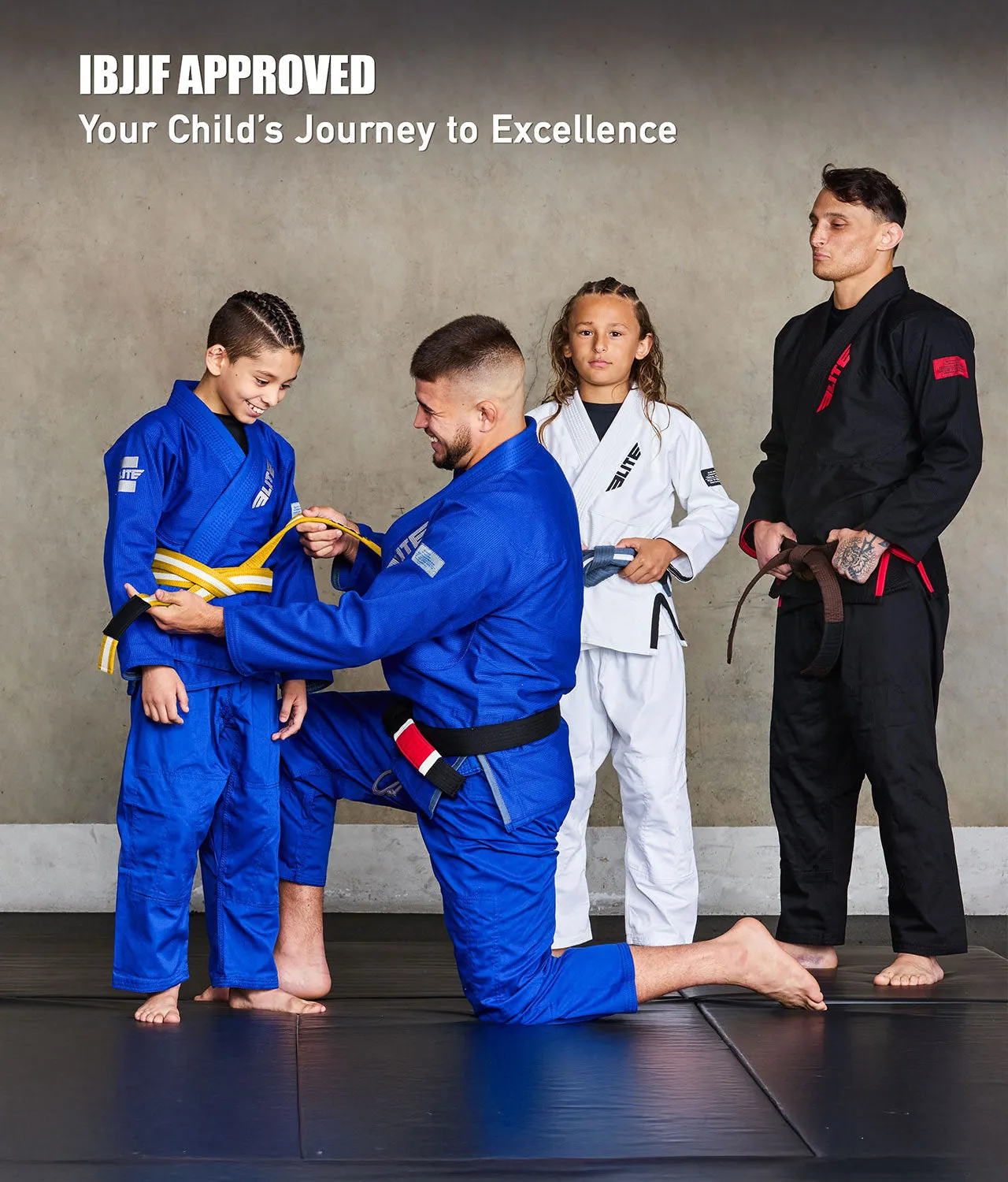 Kids' Brazilian Jiu Jitsu BJJ Yellow/White Belt