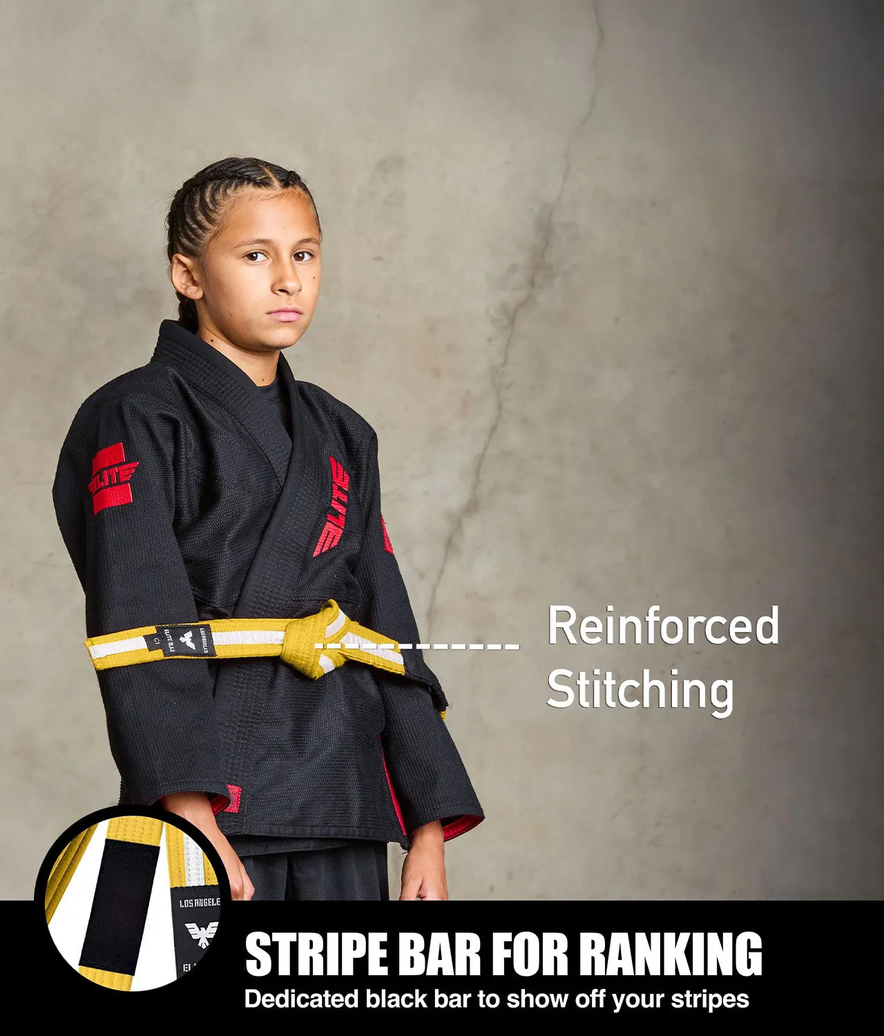 Kids' Brazilian Jiu Jitsu BJJ Yellow/White Belt