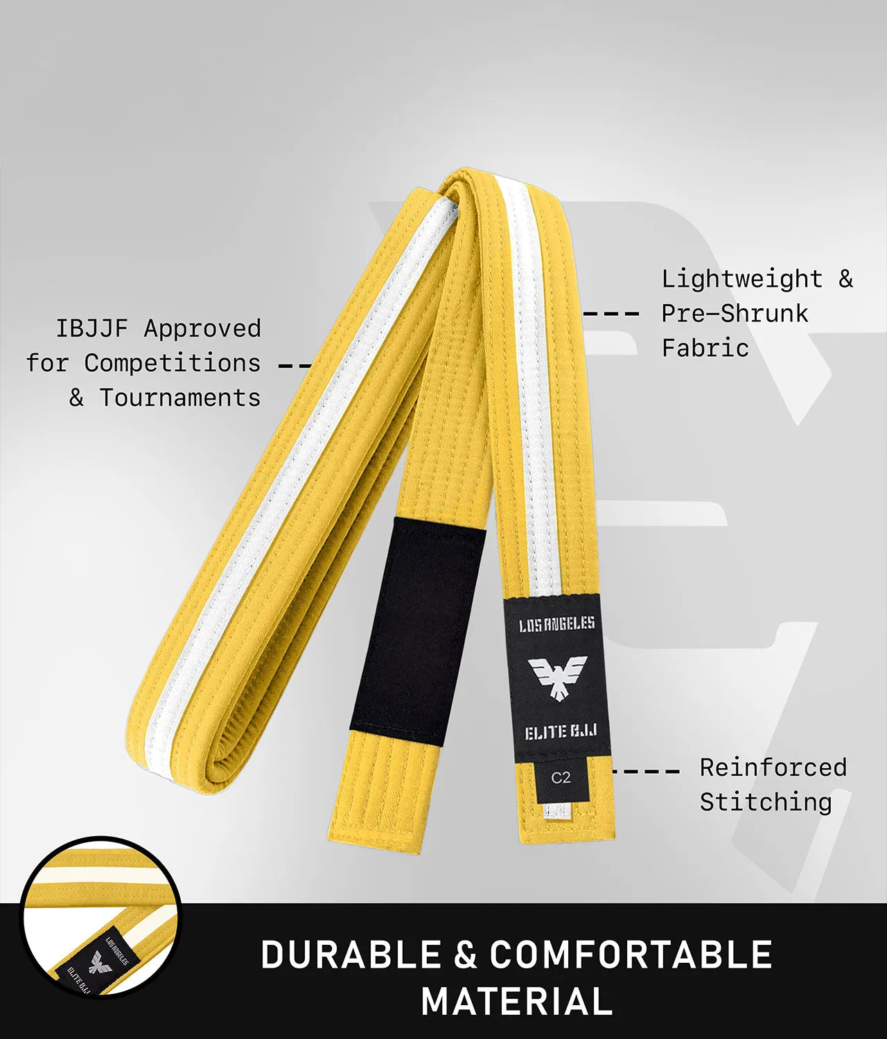 Kids' Brazilian Jiu Jitsu BJJ Yellow/White Belt