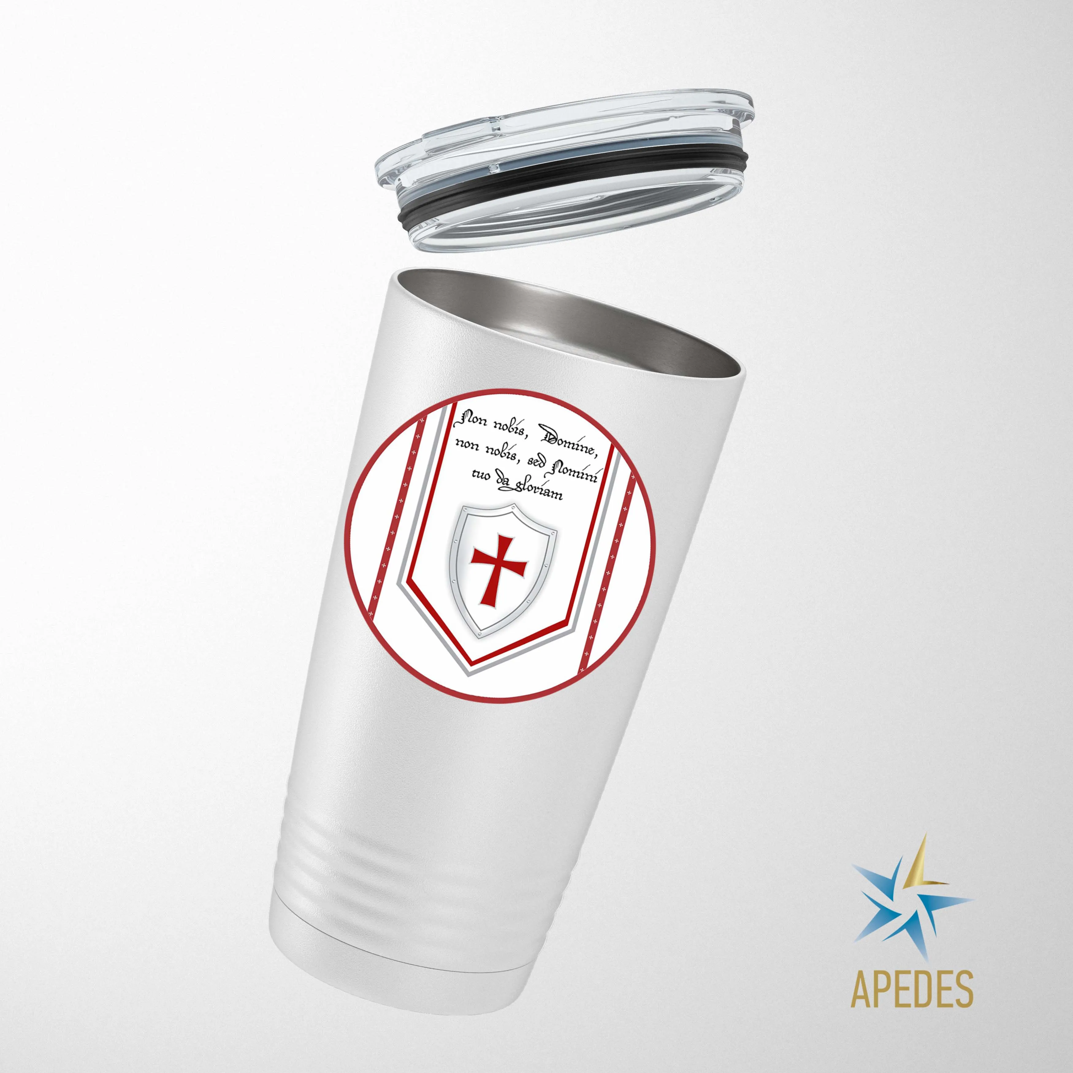 Knights Templar Stainless Steel Tumbler 20 OZ