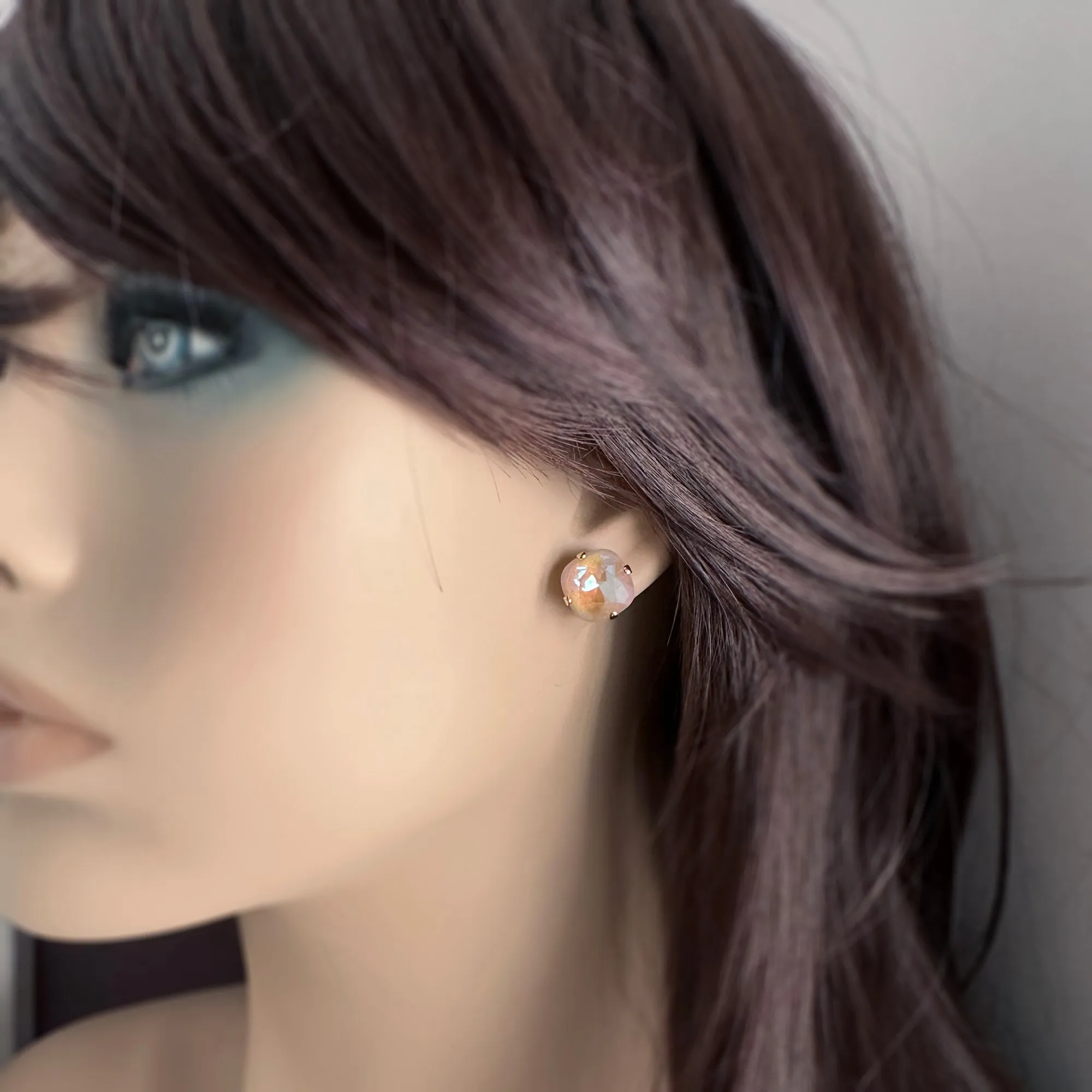 Large Cushion Post Earrings