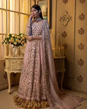Latest Pink Bridal Dress Pakistani in Gown Style #BS834