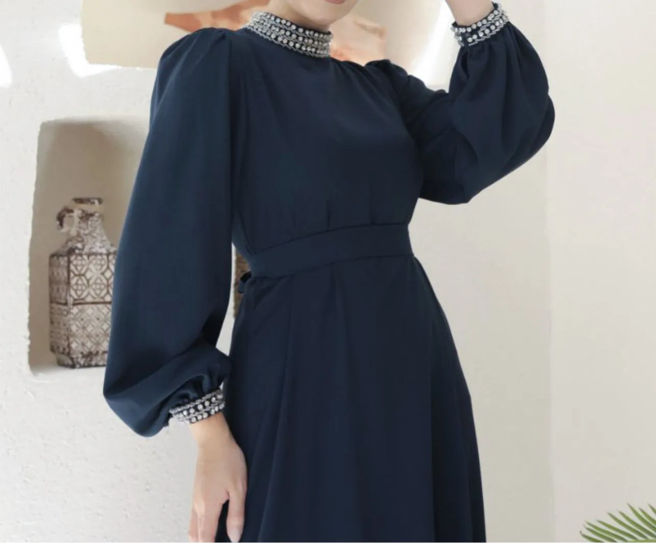 Layla Abaya - Navy