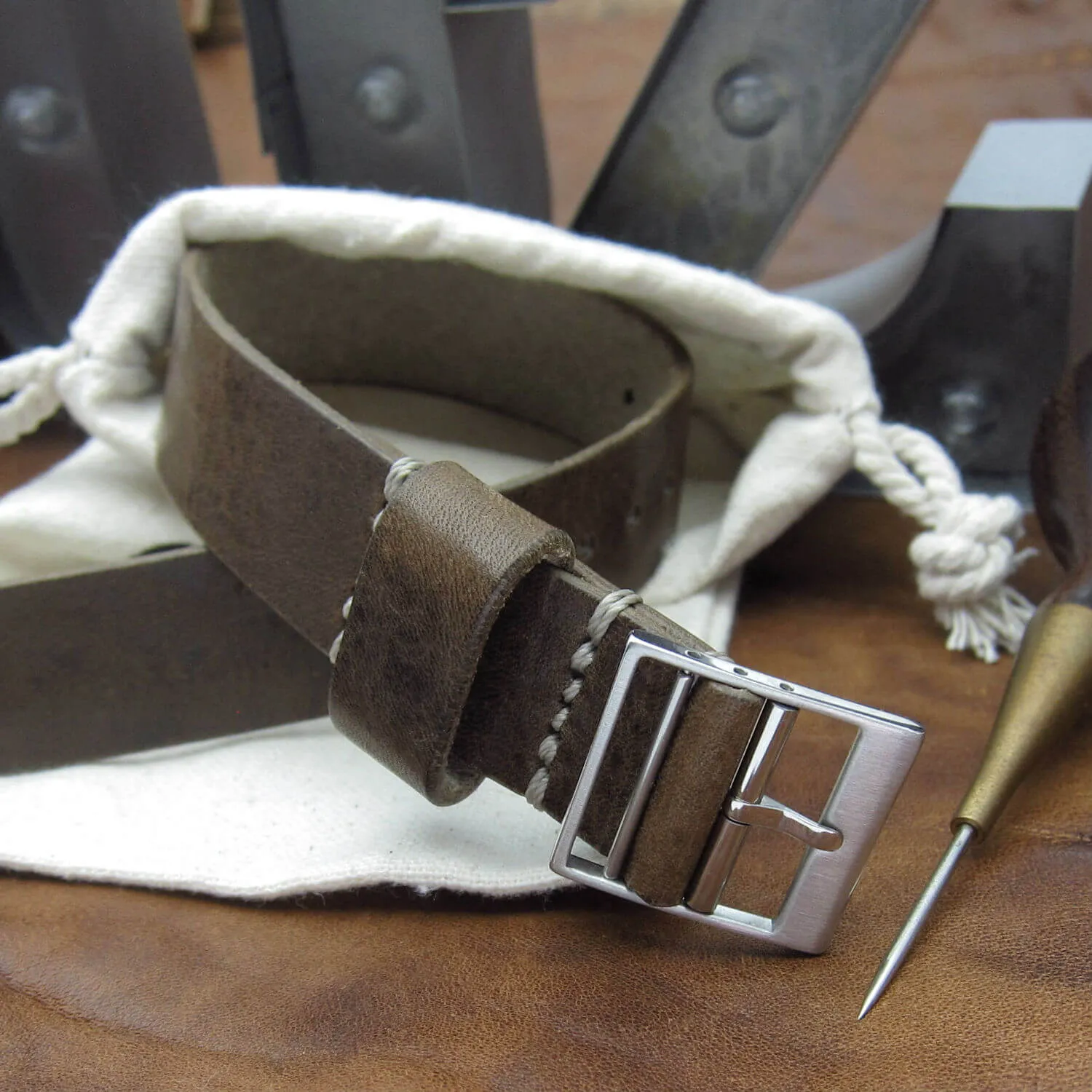 Leather Watch Strap, Classic RAF II Vintage 404