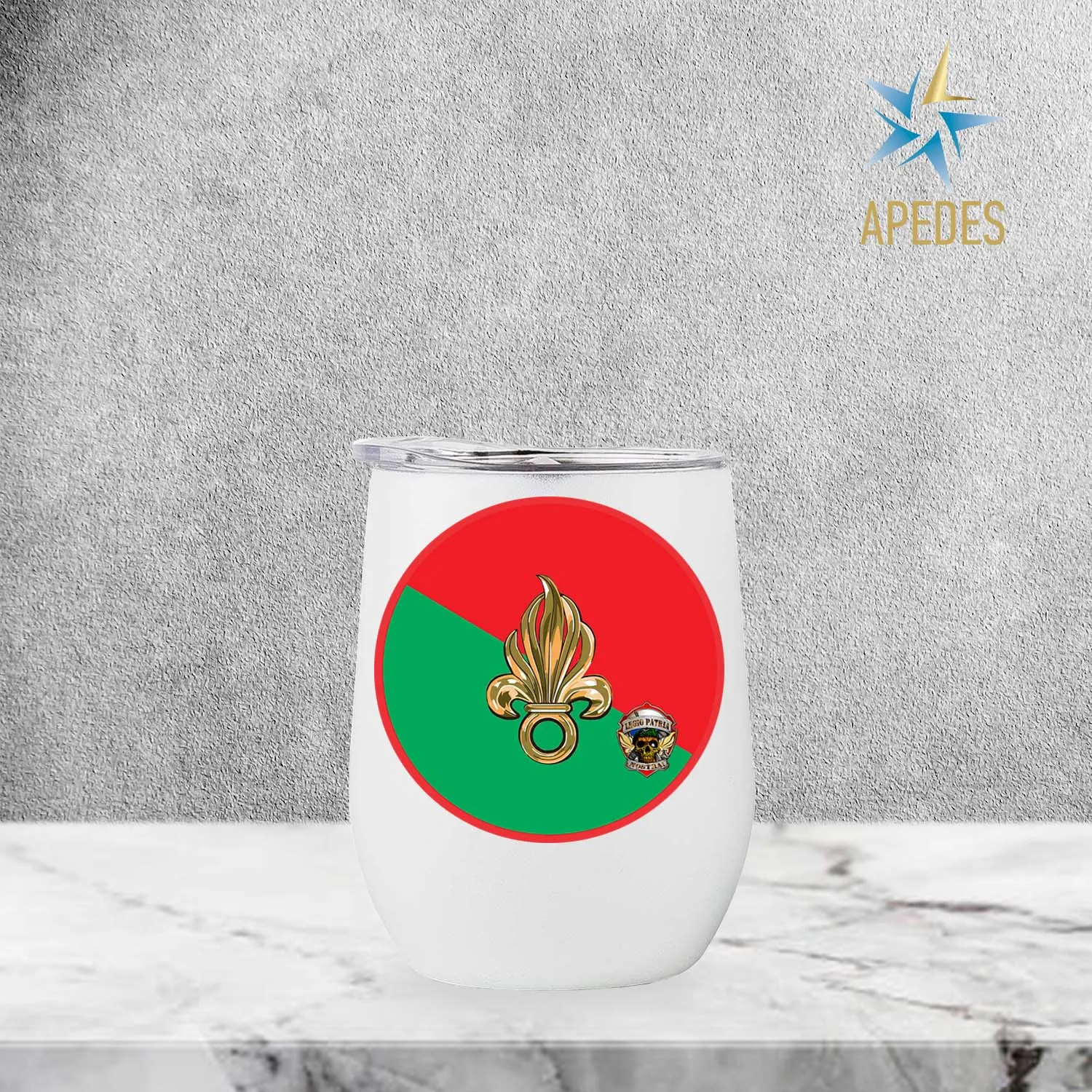 Legio Patria Nostra French Foreign Legion Stainless Steel Stemless Wine Cup 12 OZ