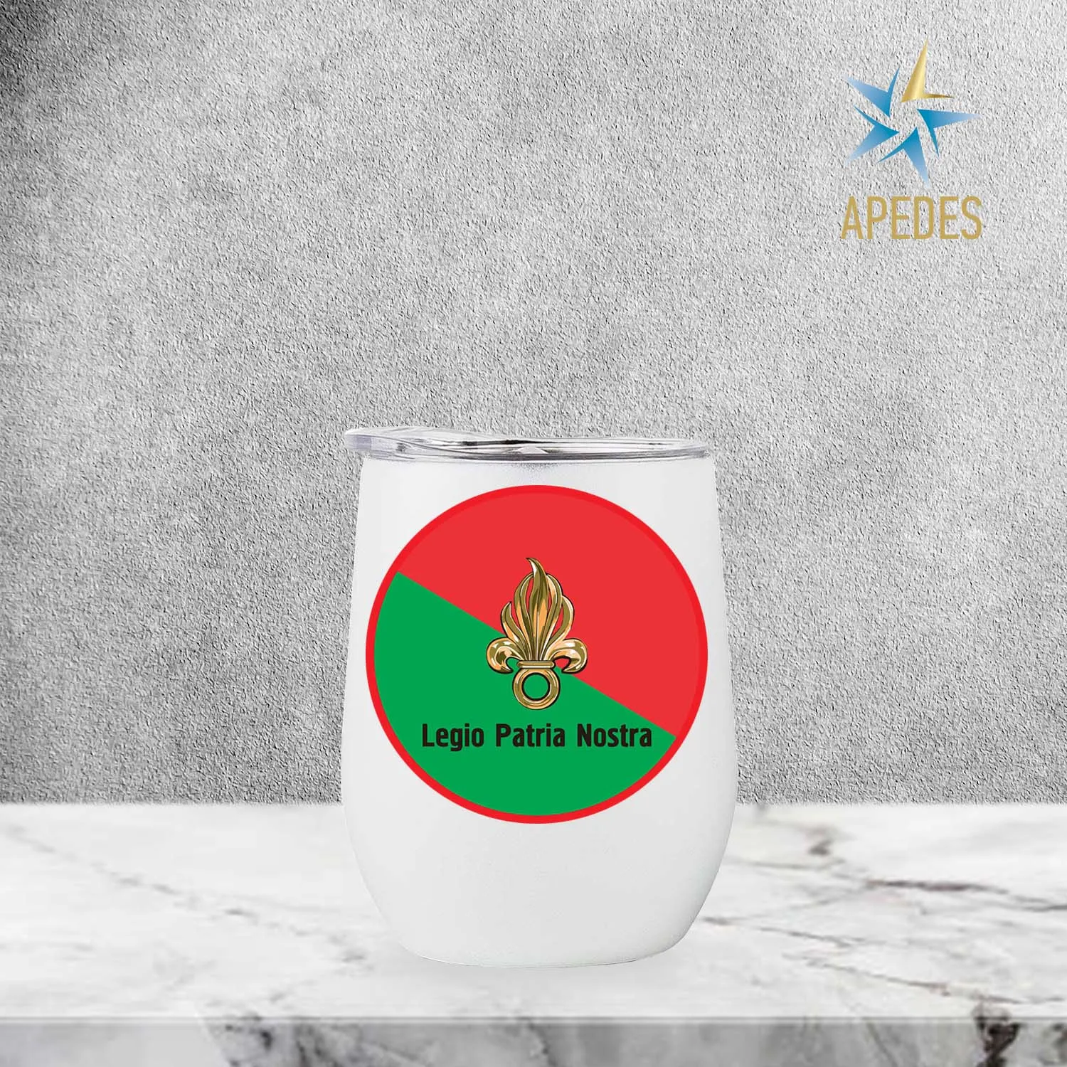 Legio Patria Nostra French Foreign Legion Stainless Steel Stemless Wine Cup 12 OZ