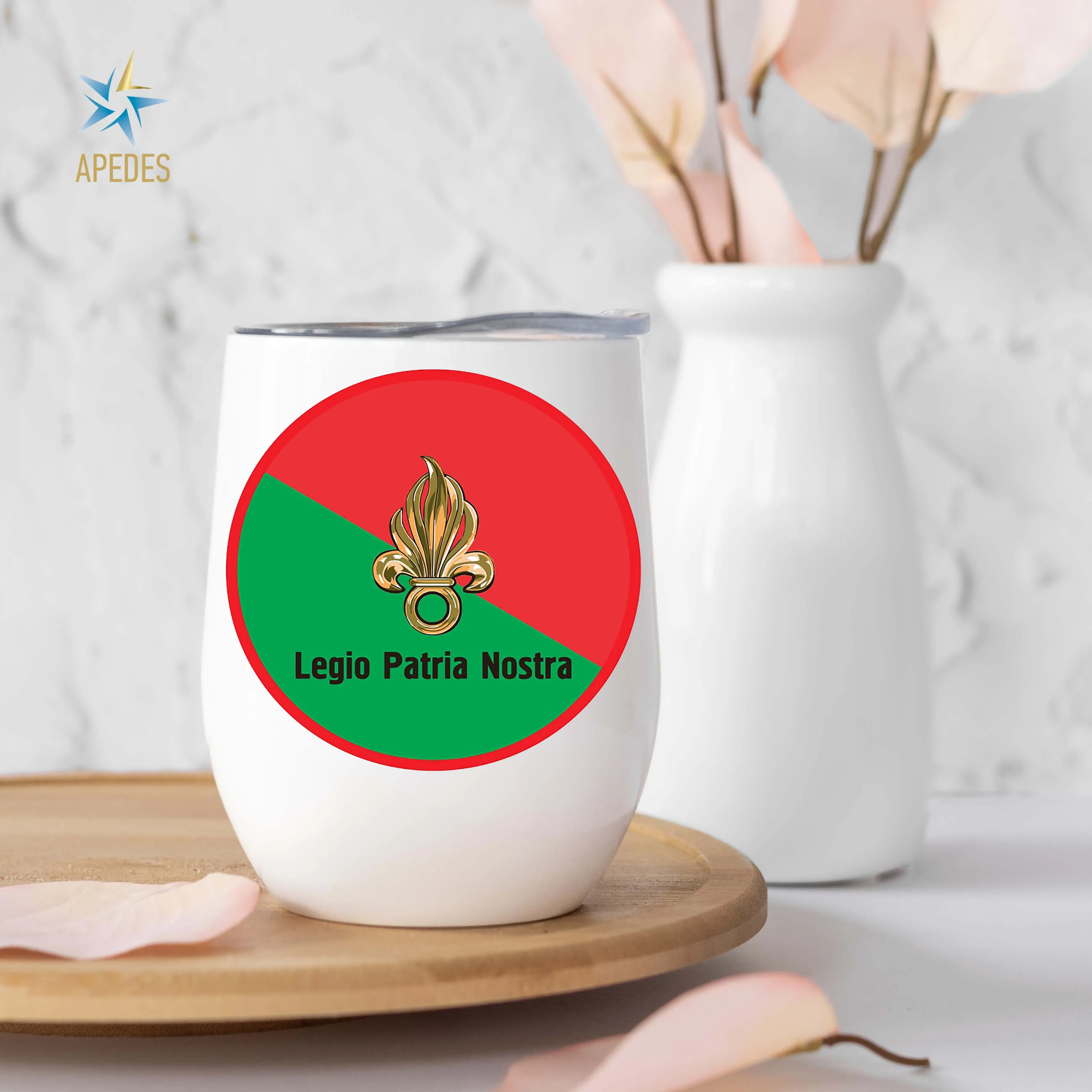 Legio Patria Nostra French Foreign Legion Stainless Steel Stemless Wine Cup 12 OZ