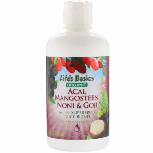 LifeTime Vitamins Certified Organic 4 Blend Juice Tropical Fruit Flavor 32 Oz By Life Time Nutritional Specialties