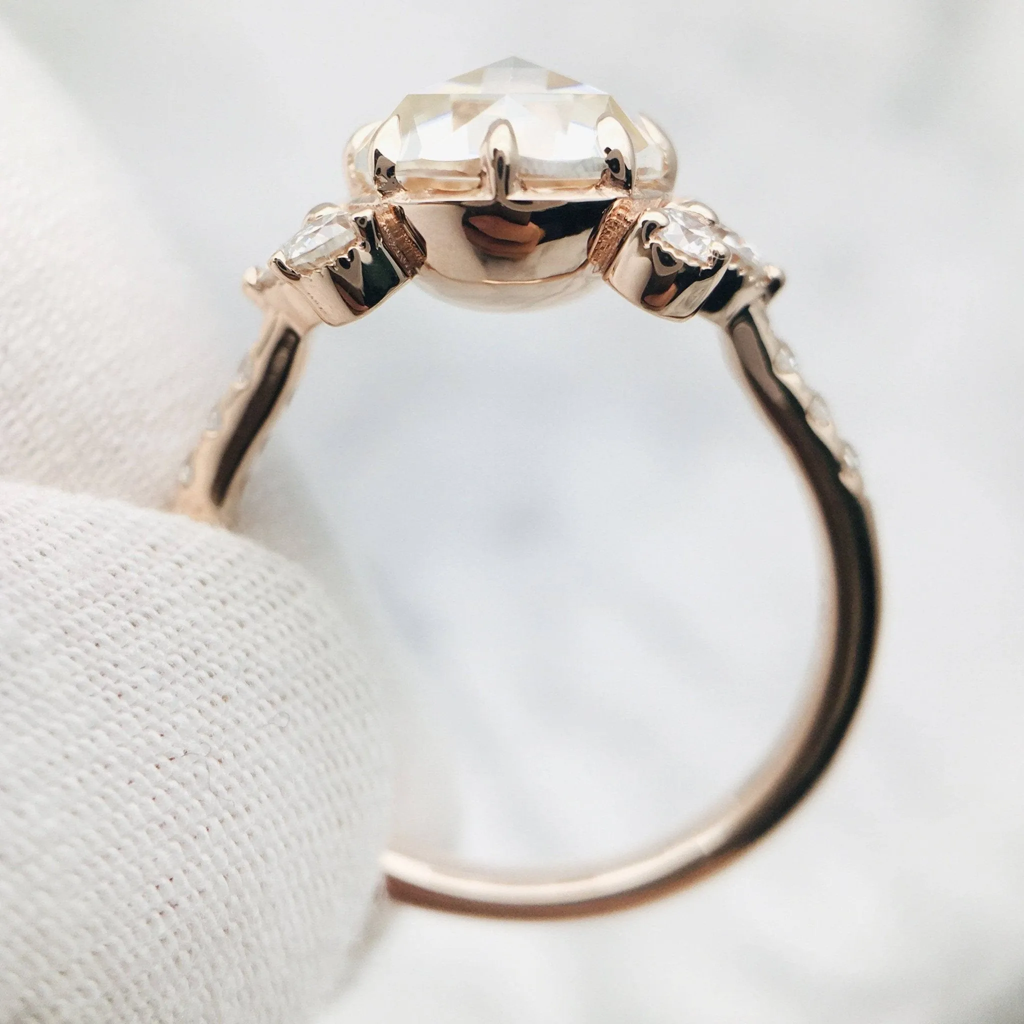 Light Yellow Diamond Rose Gold Ring