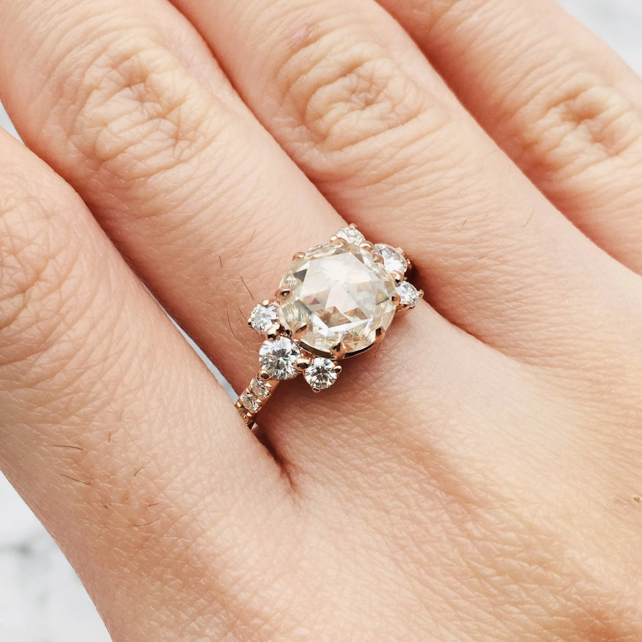 Light Yellow Diamond Rose Gold Ring