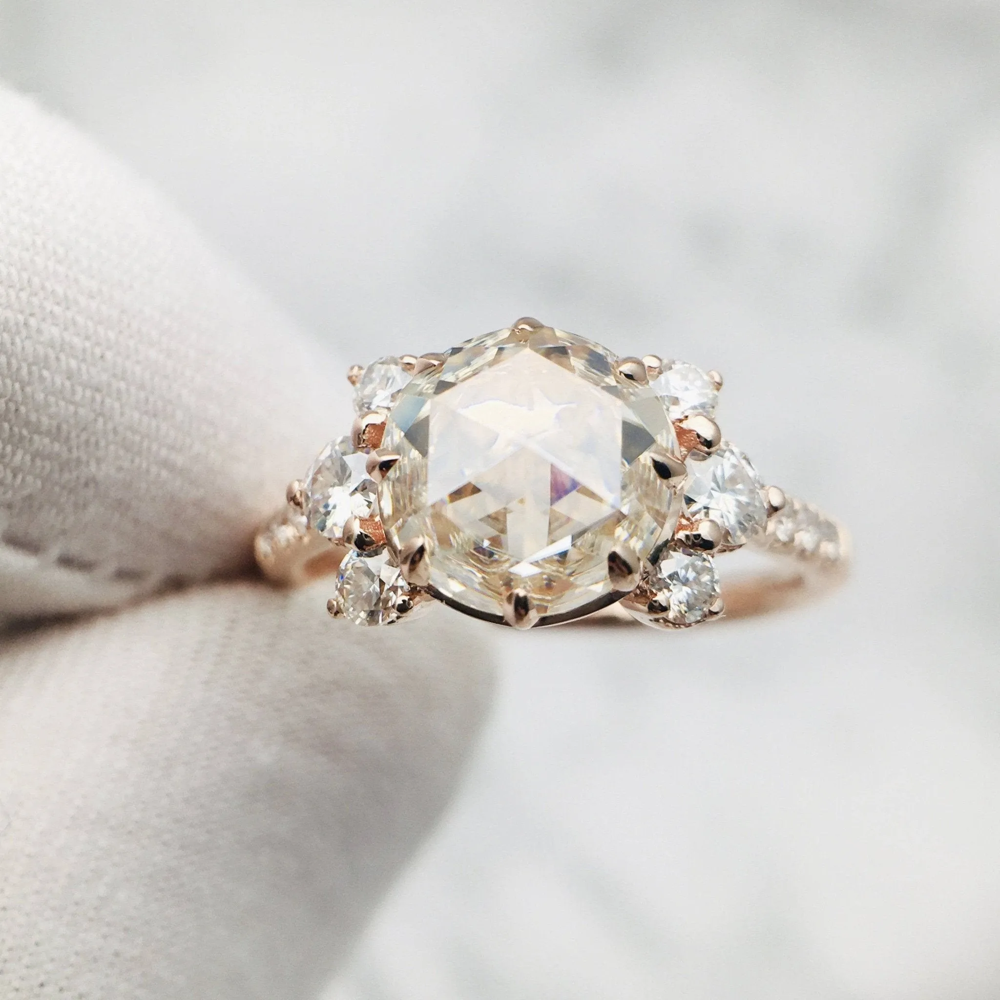 Light Yellow Diamond Rose Gold Ring