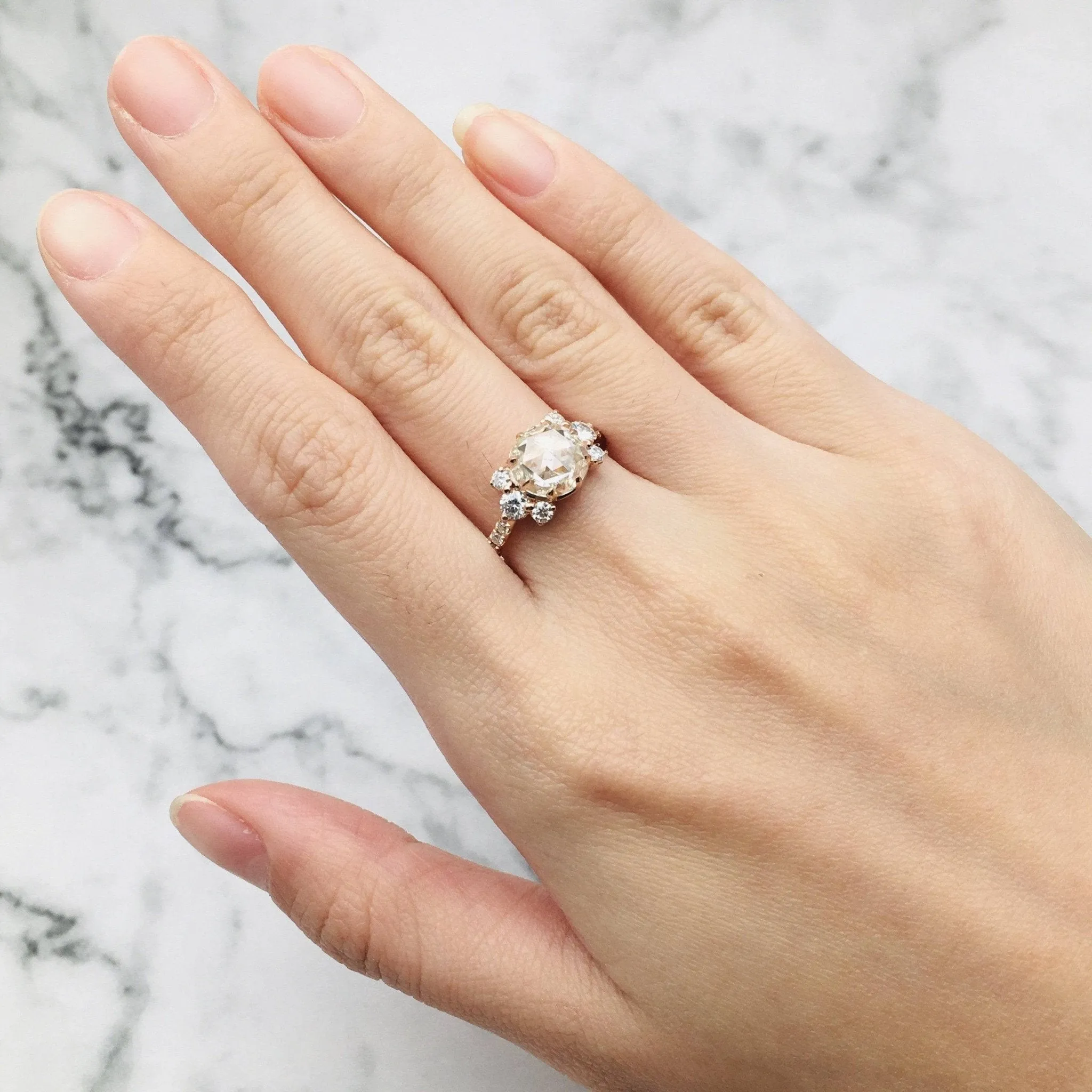 Light Yellow Diamond Rose Gold Ring