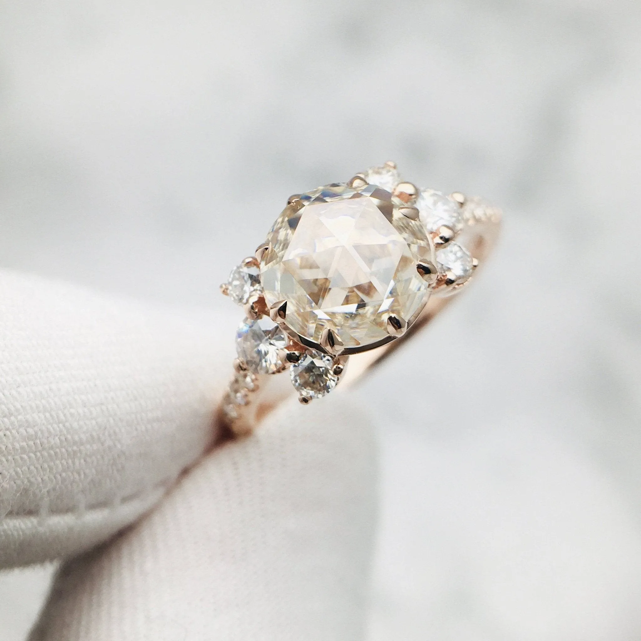 Light Yellow Diamond Rose Gold Ring