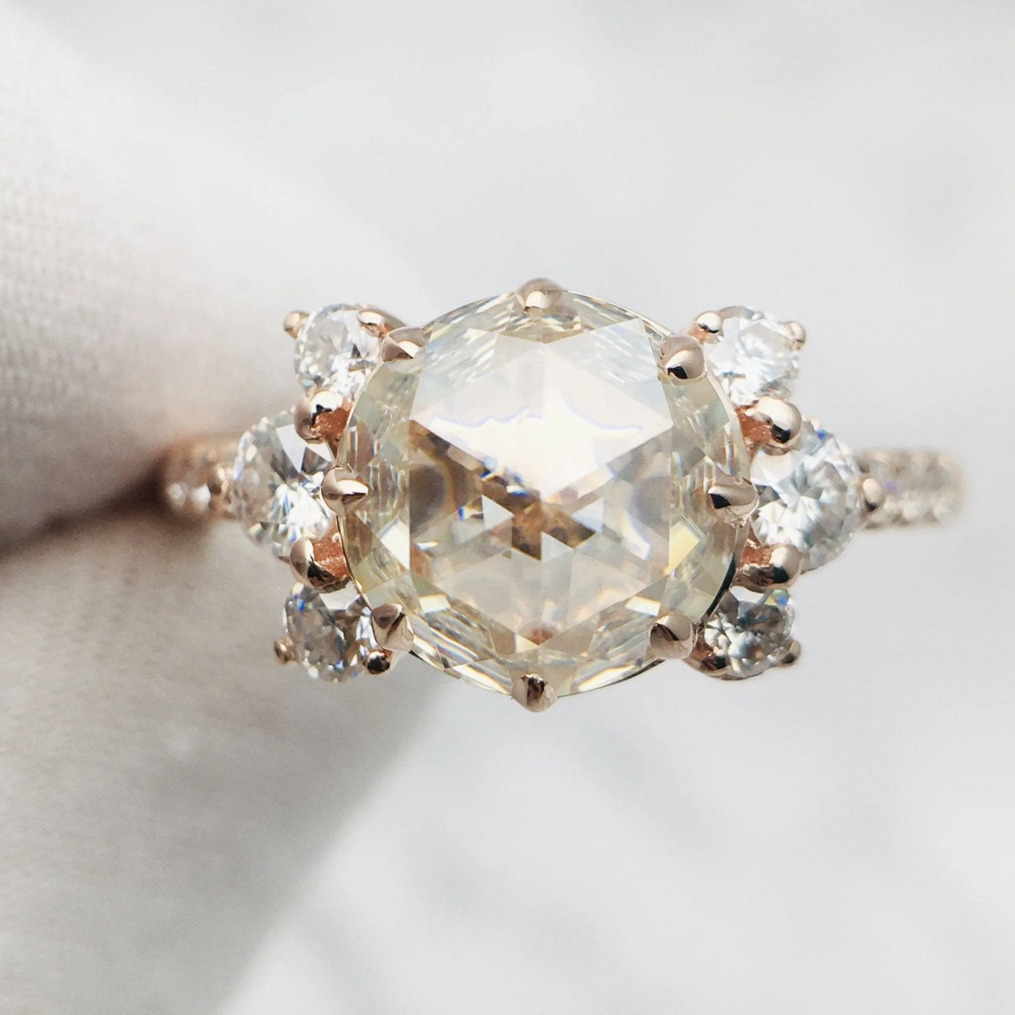 Light Yellow Diamond Rose Gold Ring