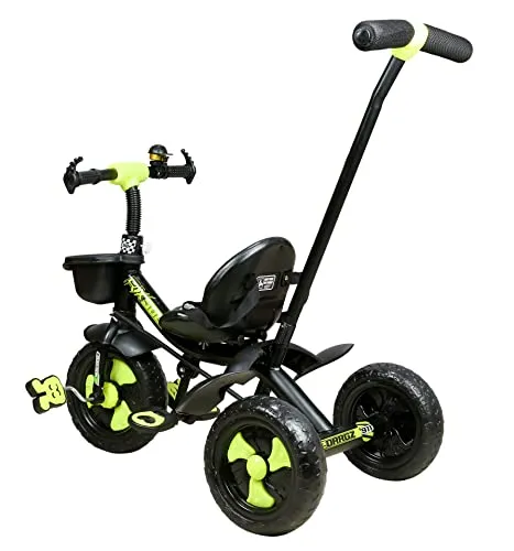 Luusa RX-500 Kids / Baby Tricycle with Parental Control , Cushion seat and seat Belt for 12 Months to 48 Months Boys / Girls / Kids. Carrying Capacity Upto 30kgs ( Green ))