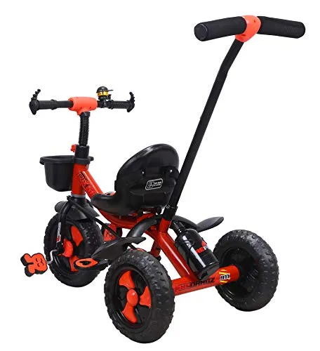 Luusa RX-500 Plug N Play Kids / Baby Tricycle with Parental Control , Cushion seat and seat Belt for 12 Months to 48 Months Boys / Girls / . Carrying Capacity Upto 30kgs ( Red )