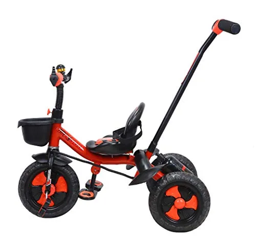 Luusa RX-500 Plug N Play Kids / Baby Tricycle with Parental Control , Cushion seat and seat Belt for 12 Months to 48 Months Boys / Girls / . Carrying Capacity Upto 30kgs ( Red )