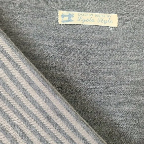 LYSLE WILHELMI M Artist Handmade Striped Lagenlook Asymmetrical Swing Jacket