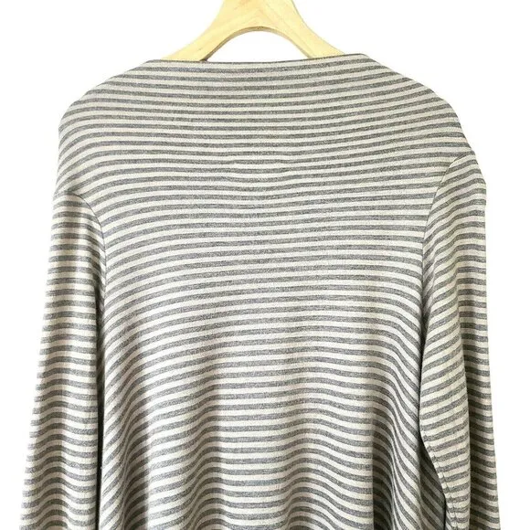 LYSLE WILHELMI M Artist Handmade Striped Lagenlook Asymmetrical Swing Jacket