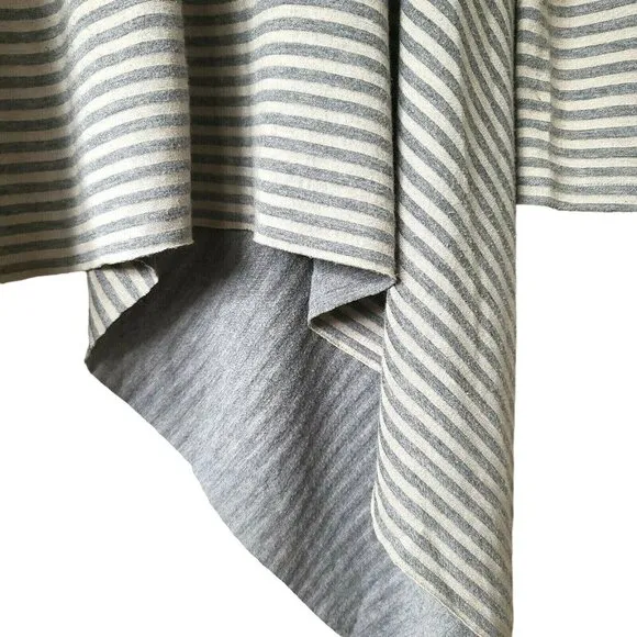 LYSLE WILHELMI M Artist Handmade Striped Lagenlook Asymmetrical Swing Jacket