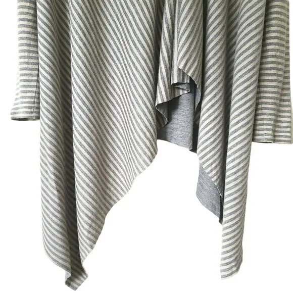 LYSLE WILHELMI M Artist Handmade Striped Lagenlook Asymmetrical Swing Jacket