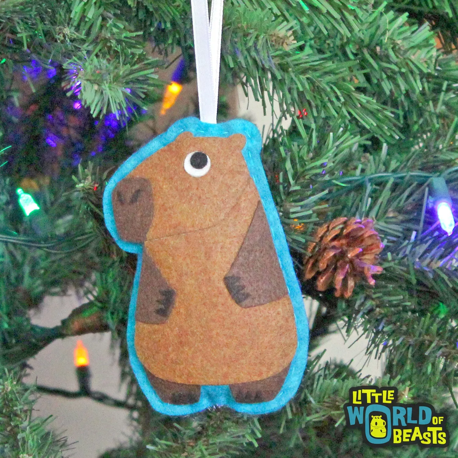 Margo the Capybara - Felt Animal Ornament