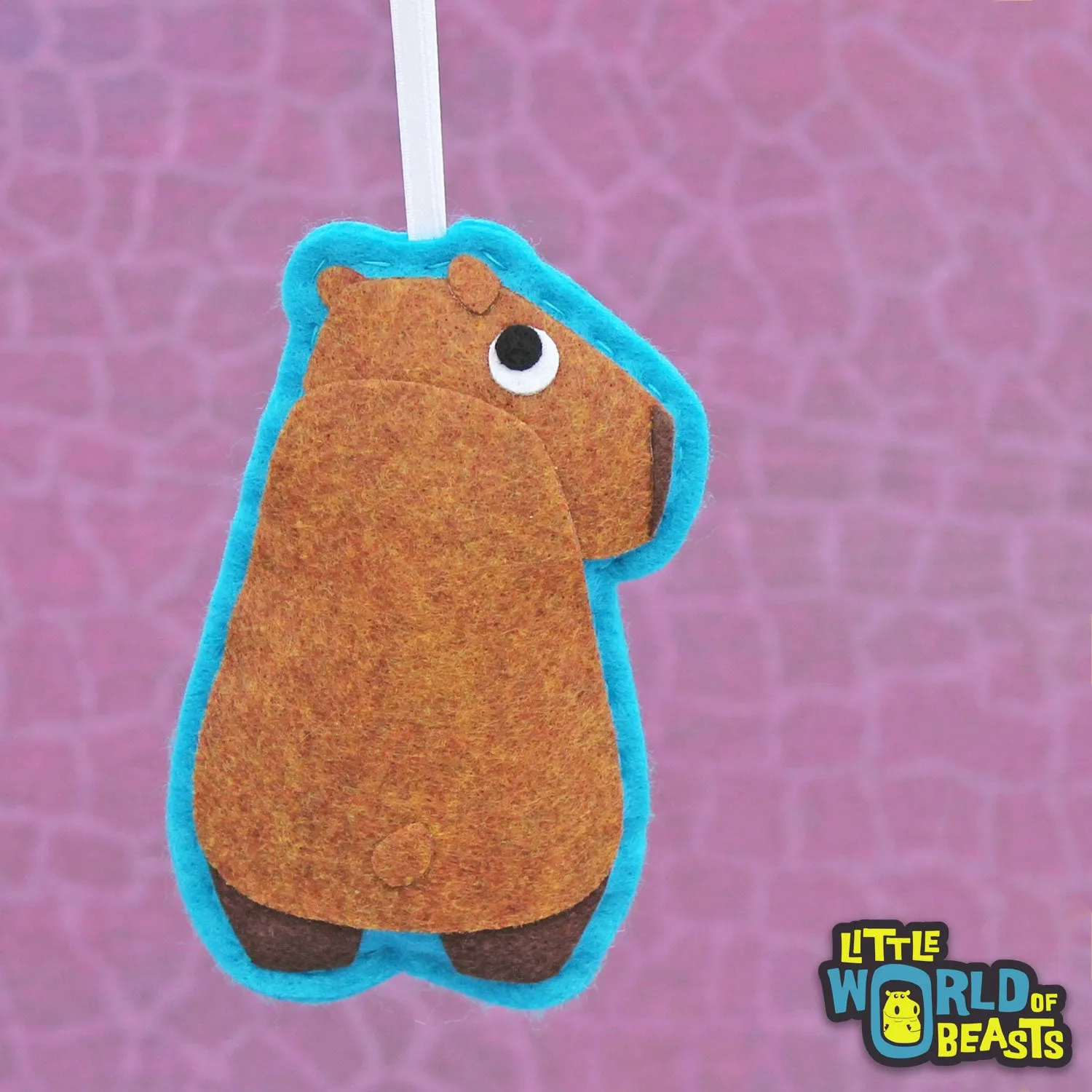 Margo the Capybara - Felt Animal Ornament