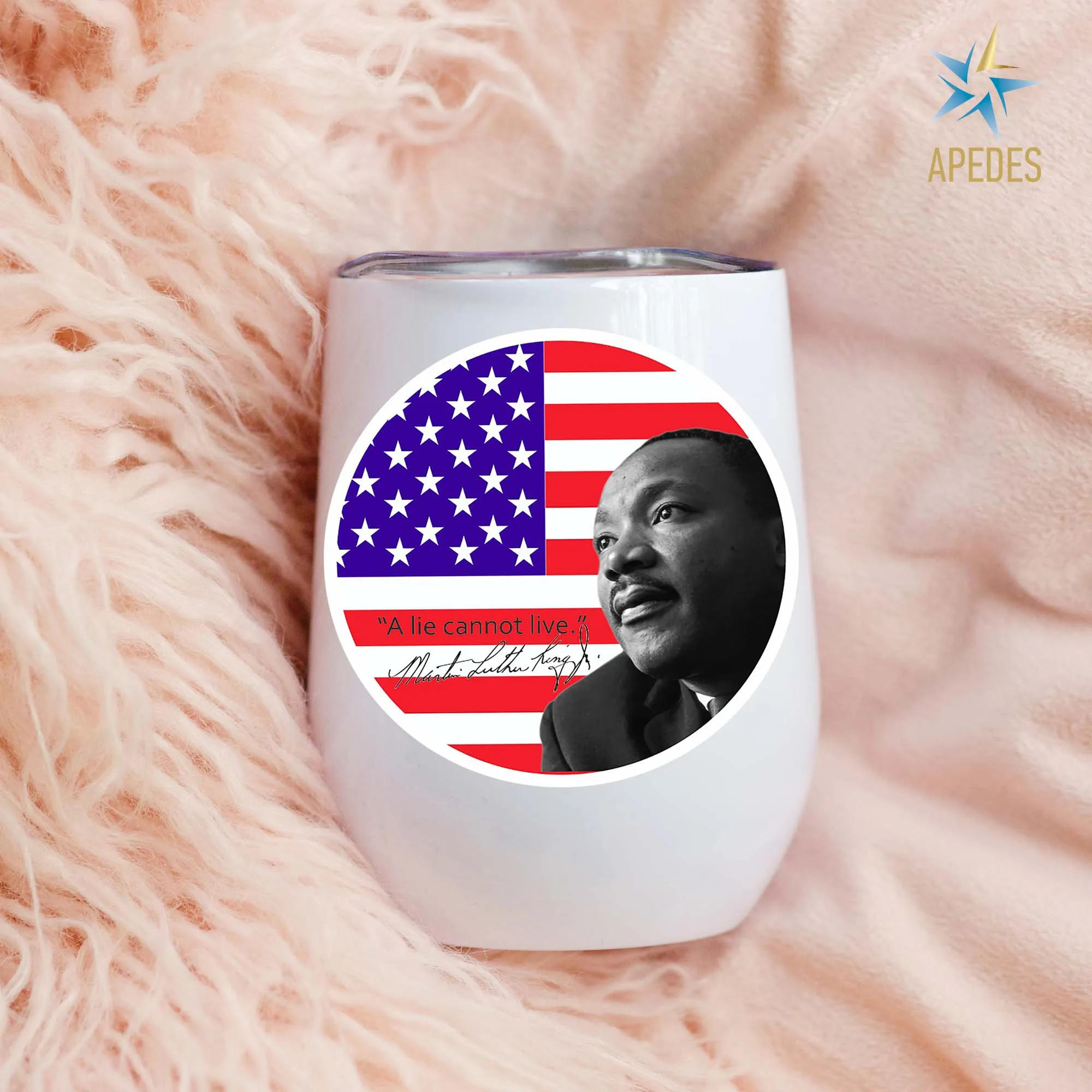 Martin Luther King Jr Stainless Steel Stemless Wine Cup 12 OZ