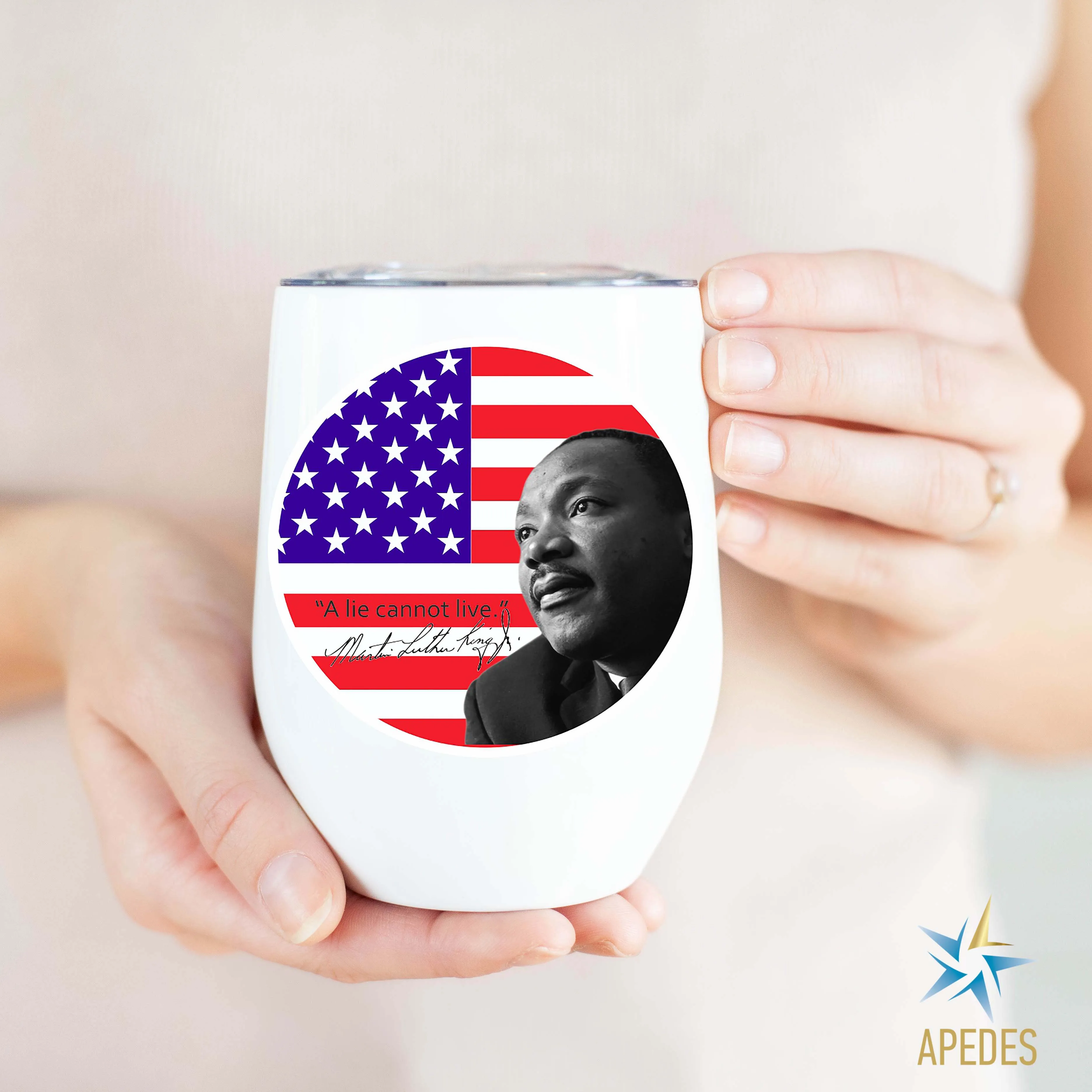 Martin Luther King Jr Stainless Steel Stemless Wine Cup 12 OZ
