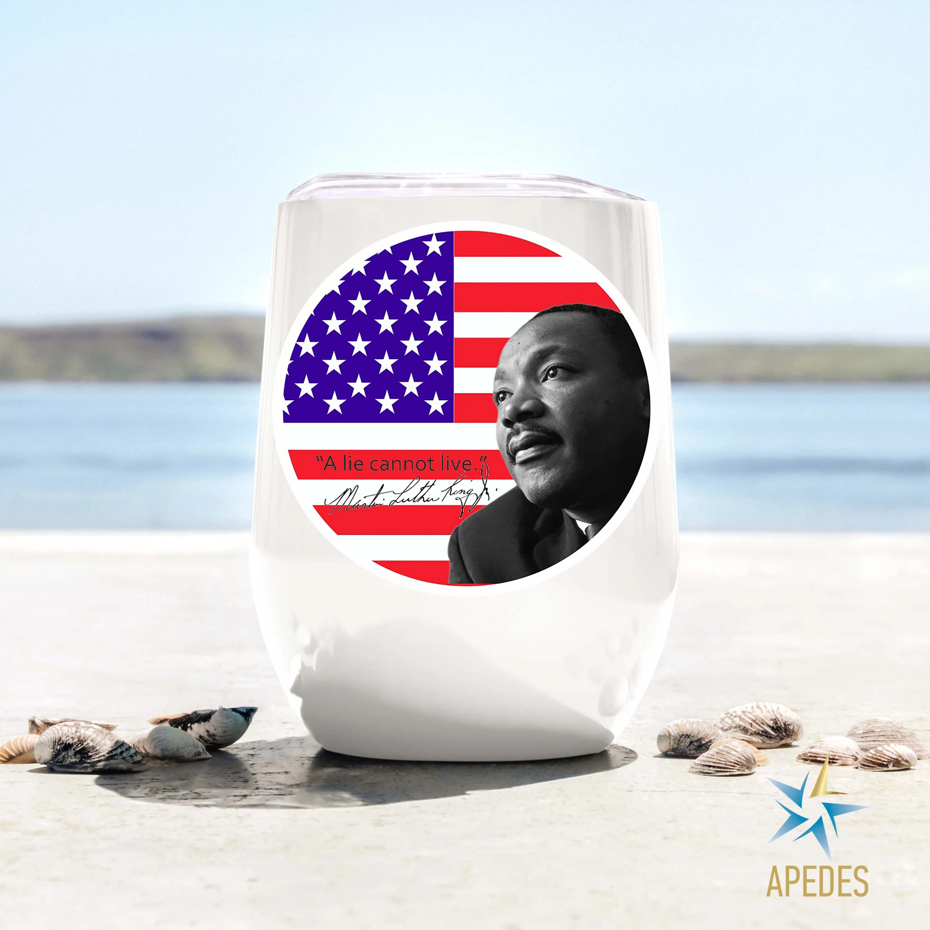 Martin Luther King Jr Stainless Steel Stemless Wine Cup 12 OZ