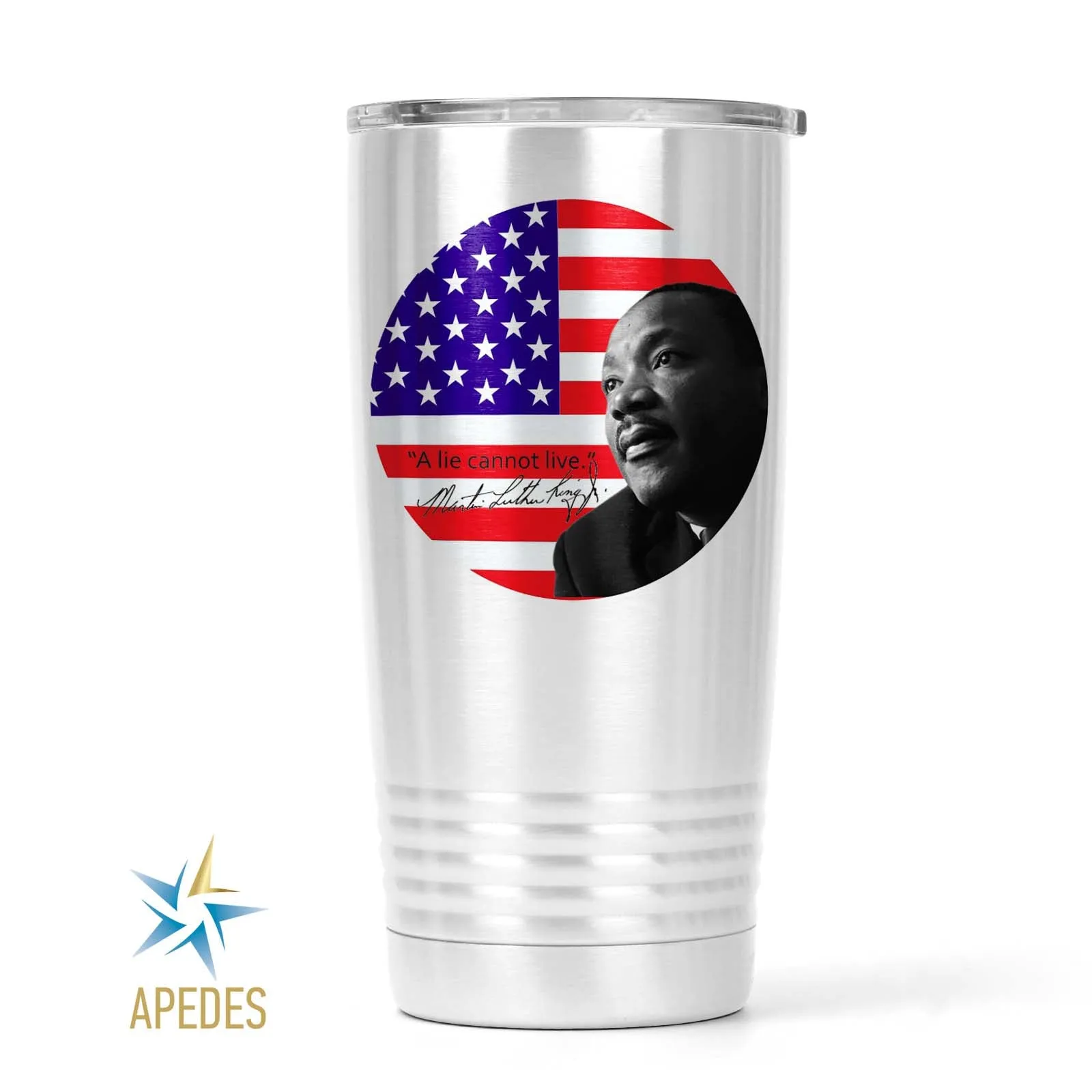 Martin Luther King Jr USA Flag Stainless Steel Tumbler 20 OZ