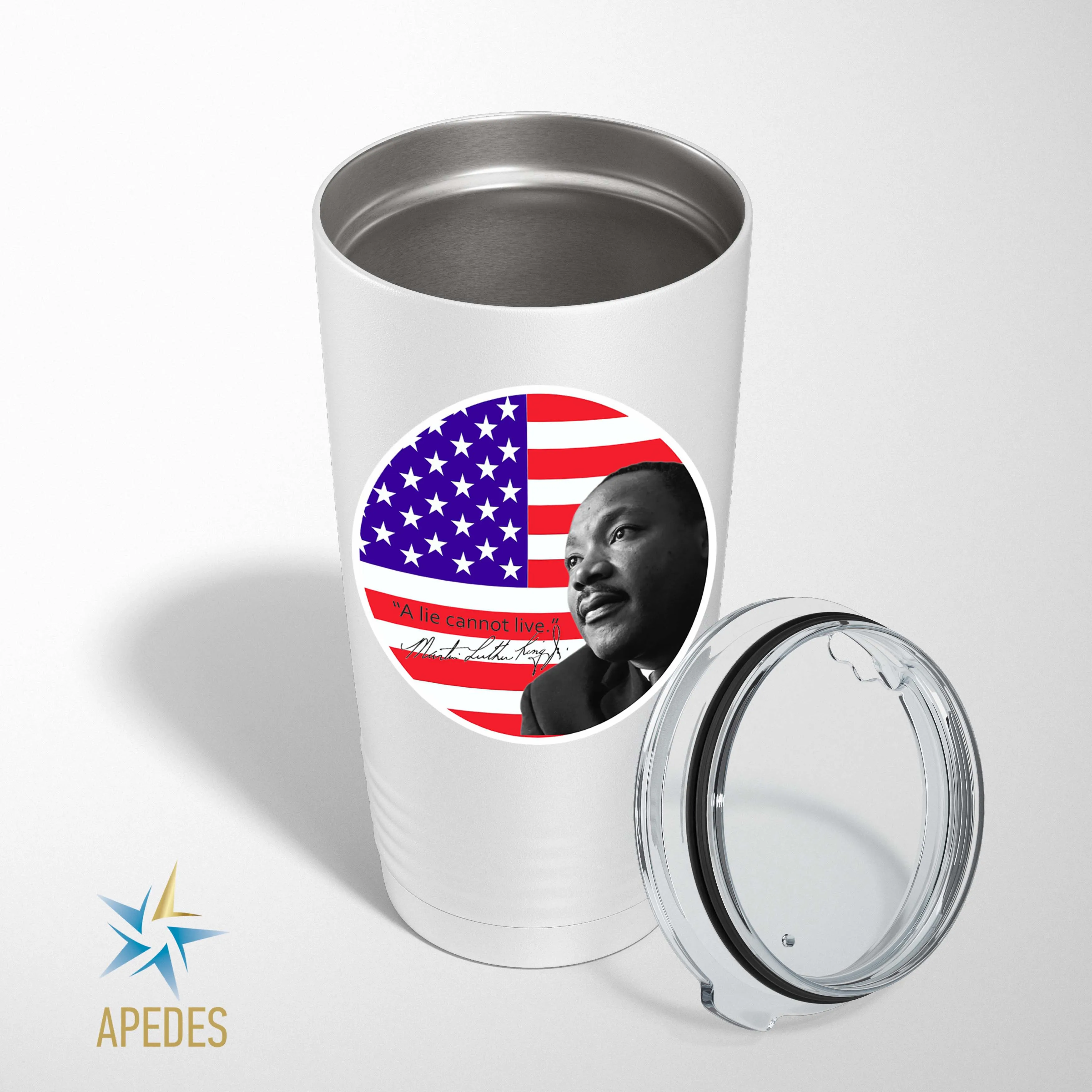 Martin Luther King Jr USA Flag Stainless Steel Tumbler 20 OZ