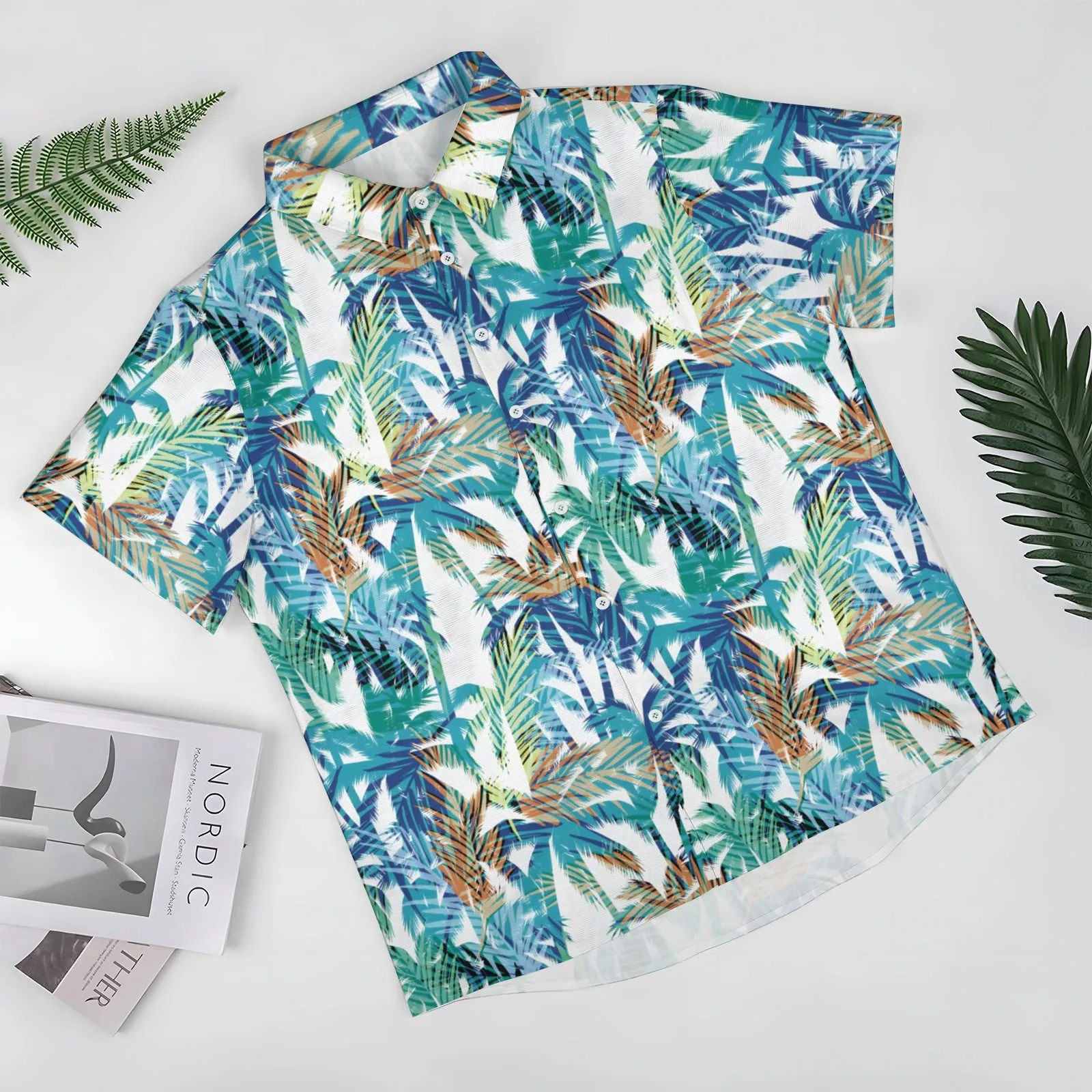 Men's Hawaiian Casual Short Sleeve Shirt 2403000915
