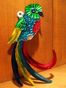 Mexican Tin Ornaments: Tropical Birds