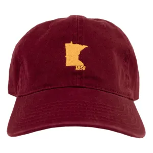 Minnesota 1858 Hat in Maroon/Gold